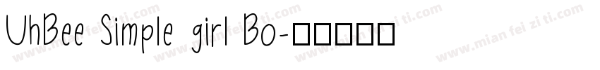 UhBee Simple girl Bo字体转换